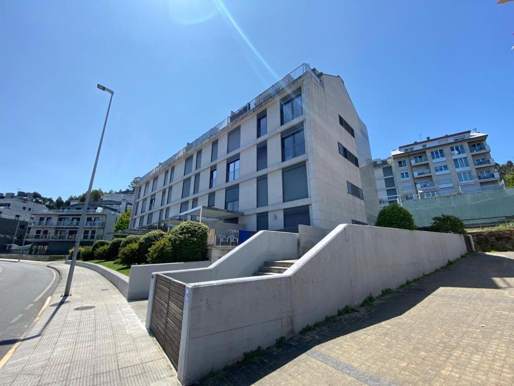Baiona, Playa Santa Marta, Piscina 아파트 외부 사진
